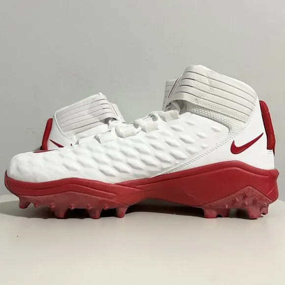 Nike Force Savage Pro 2 Shark “White Uni Red” Men’s Size 13.5 Football Cleats - Picture 6 of 8